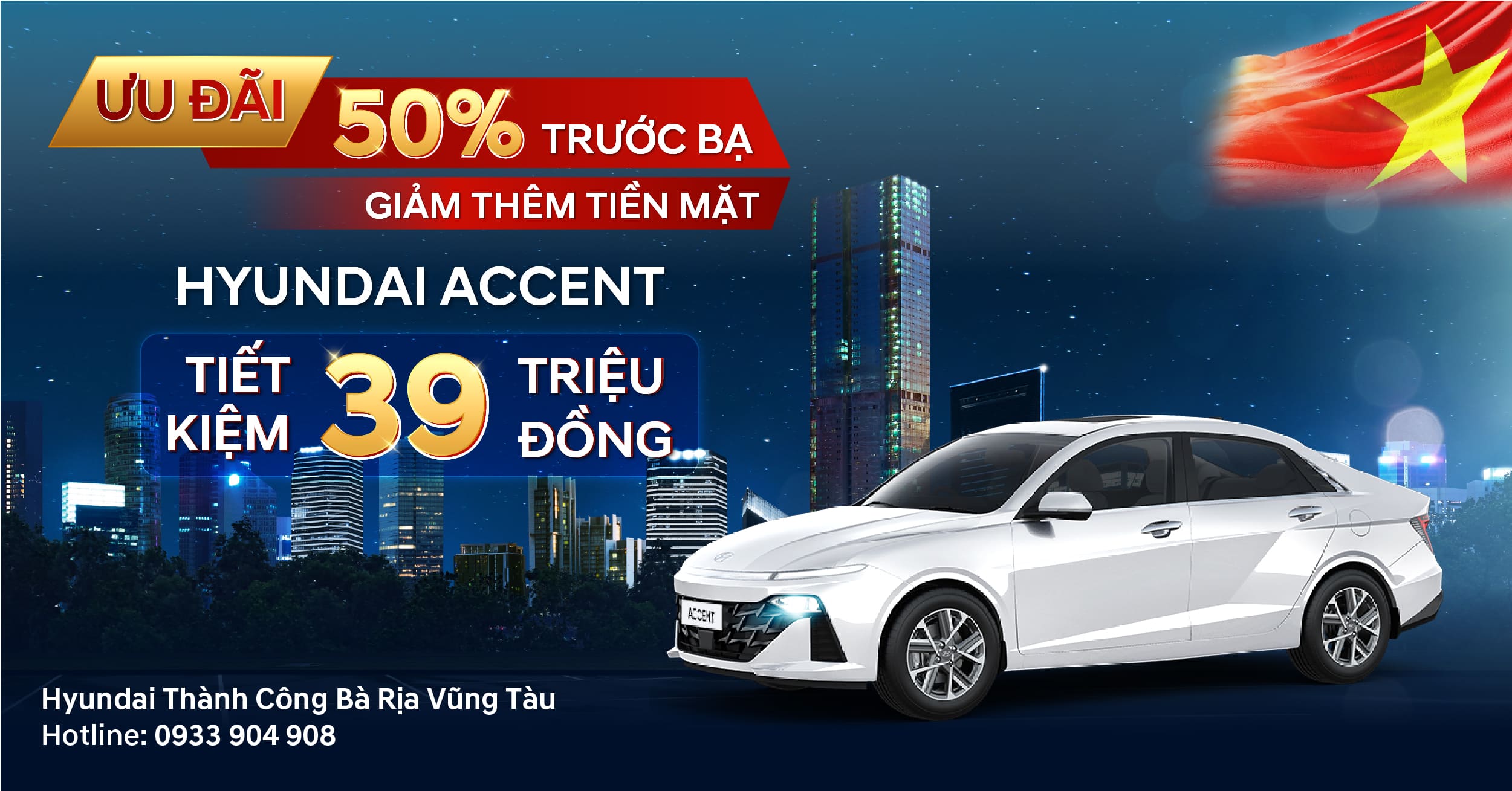 Tiết kiệm đến 39 triệu đồng khi mua Accent trong tháng 9