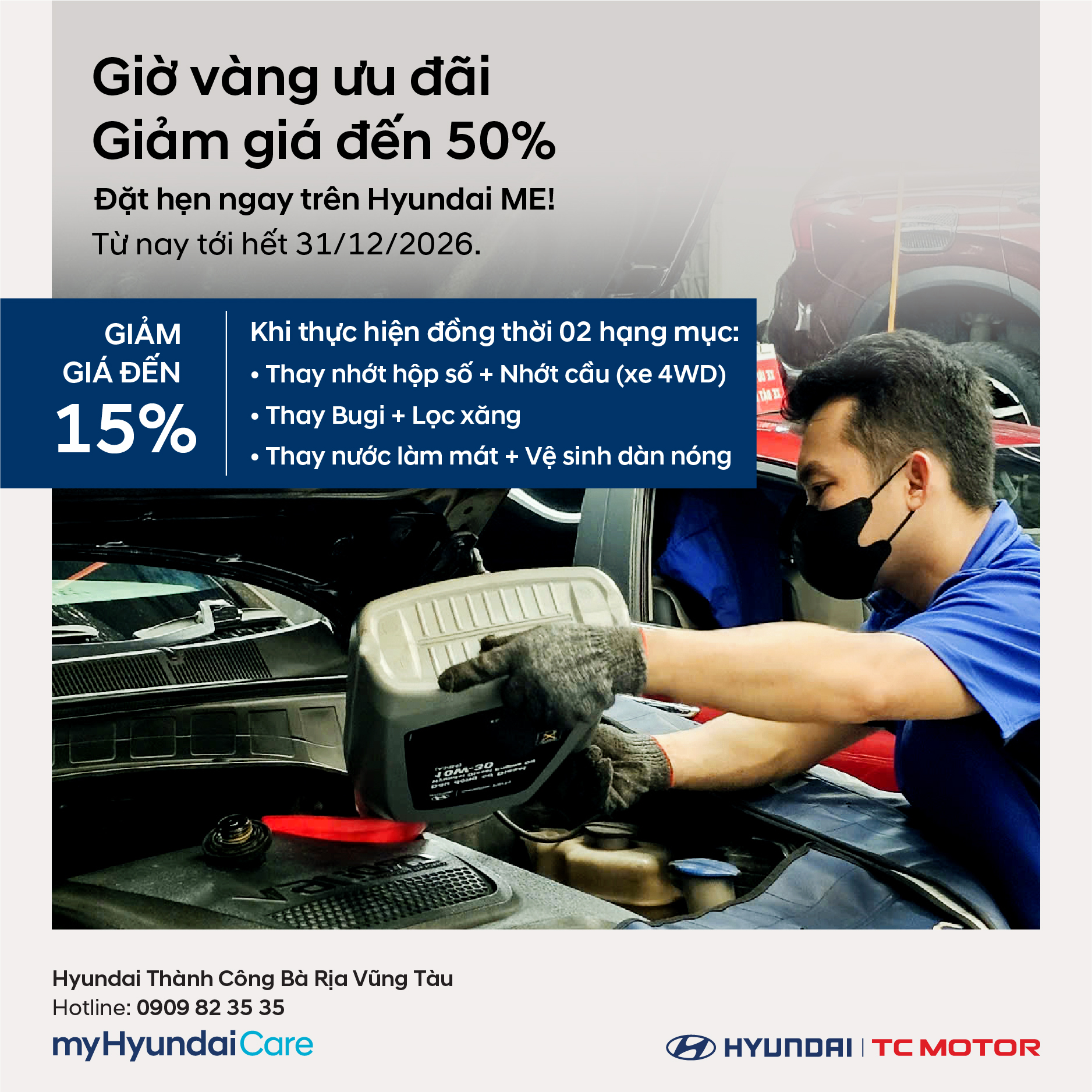 GIỜ VÀNG DỊCH VỤ - ƯU ĐÃI ĐẾN 50% 3 KMDV Hyundai Me uu dai gio vang T09.26 900x900 2