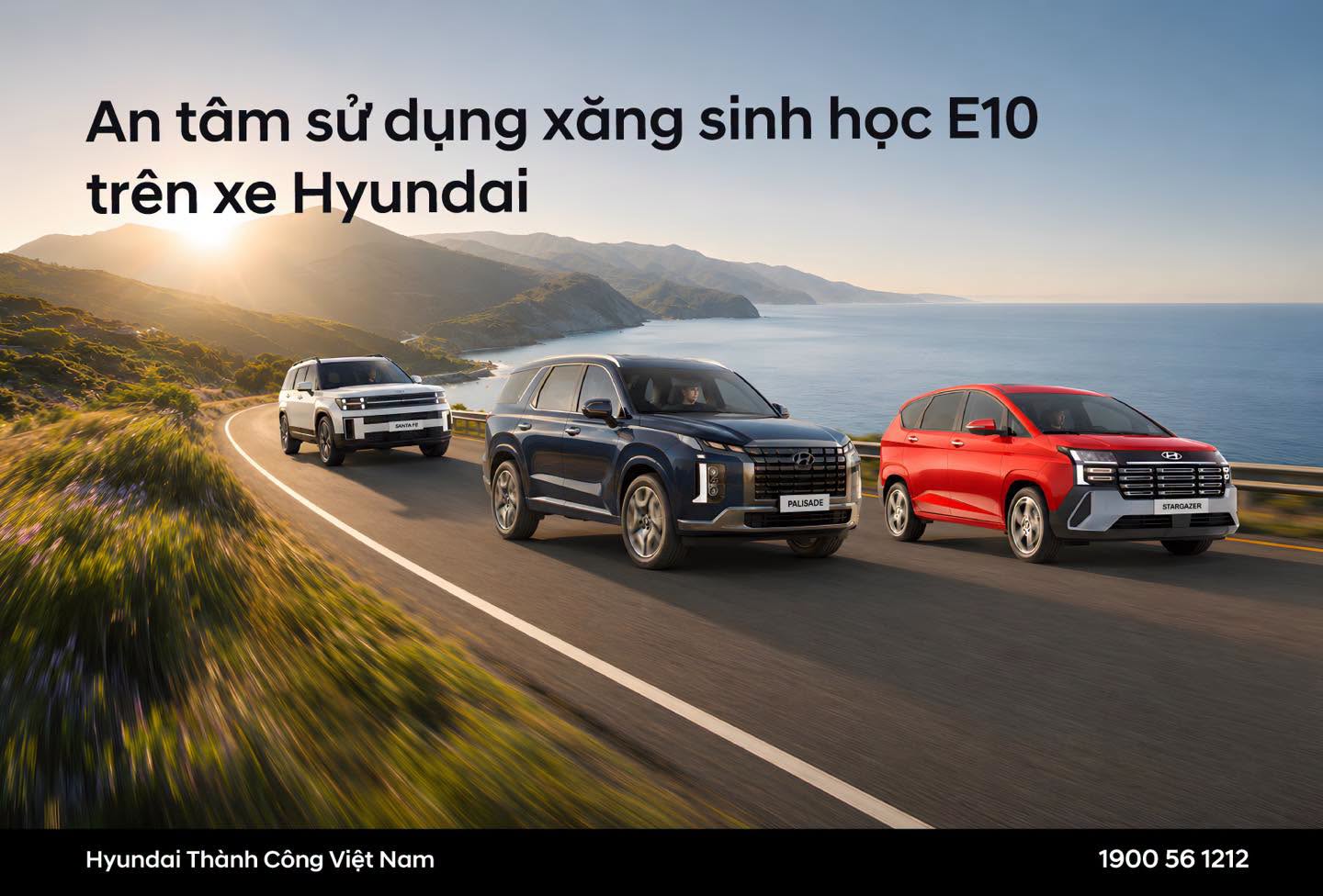 xe hyundai su dung xang e10